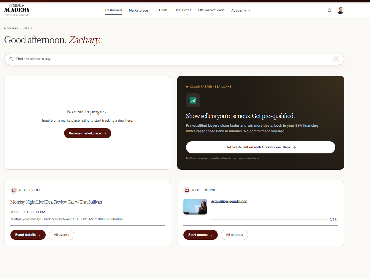 Academy Dashboard